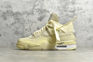 OFF-WHITE X Air Jordan 4 Sail(woman)