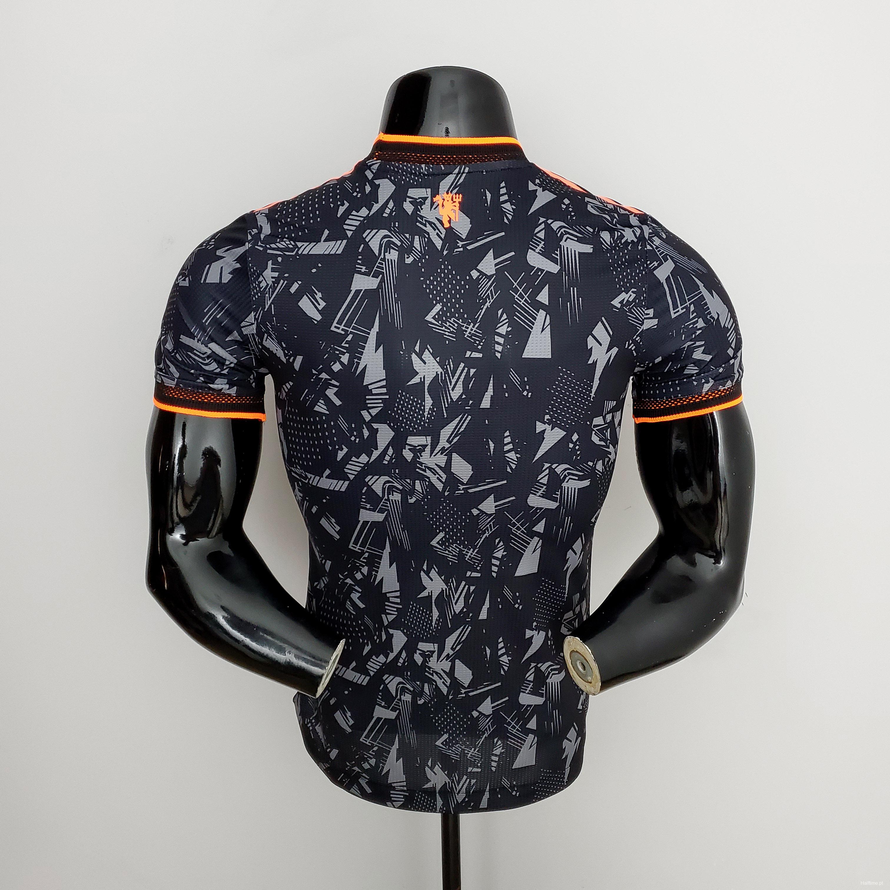 22/23 Player Version Manchester United Black Camo Soccer Jersey