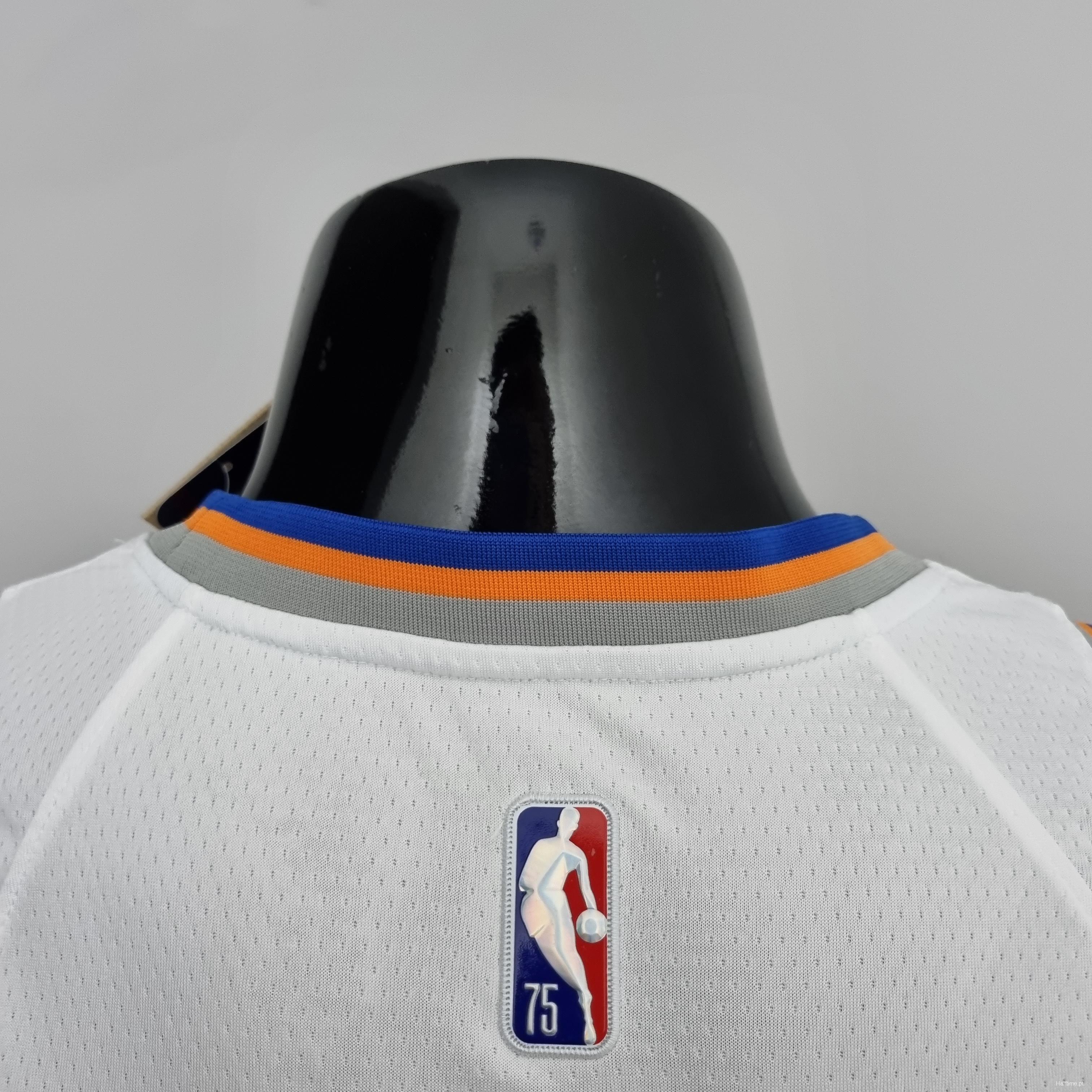 75th Anniversary Barrett #17 New York Knicks White NBA Jersey