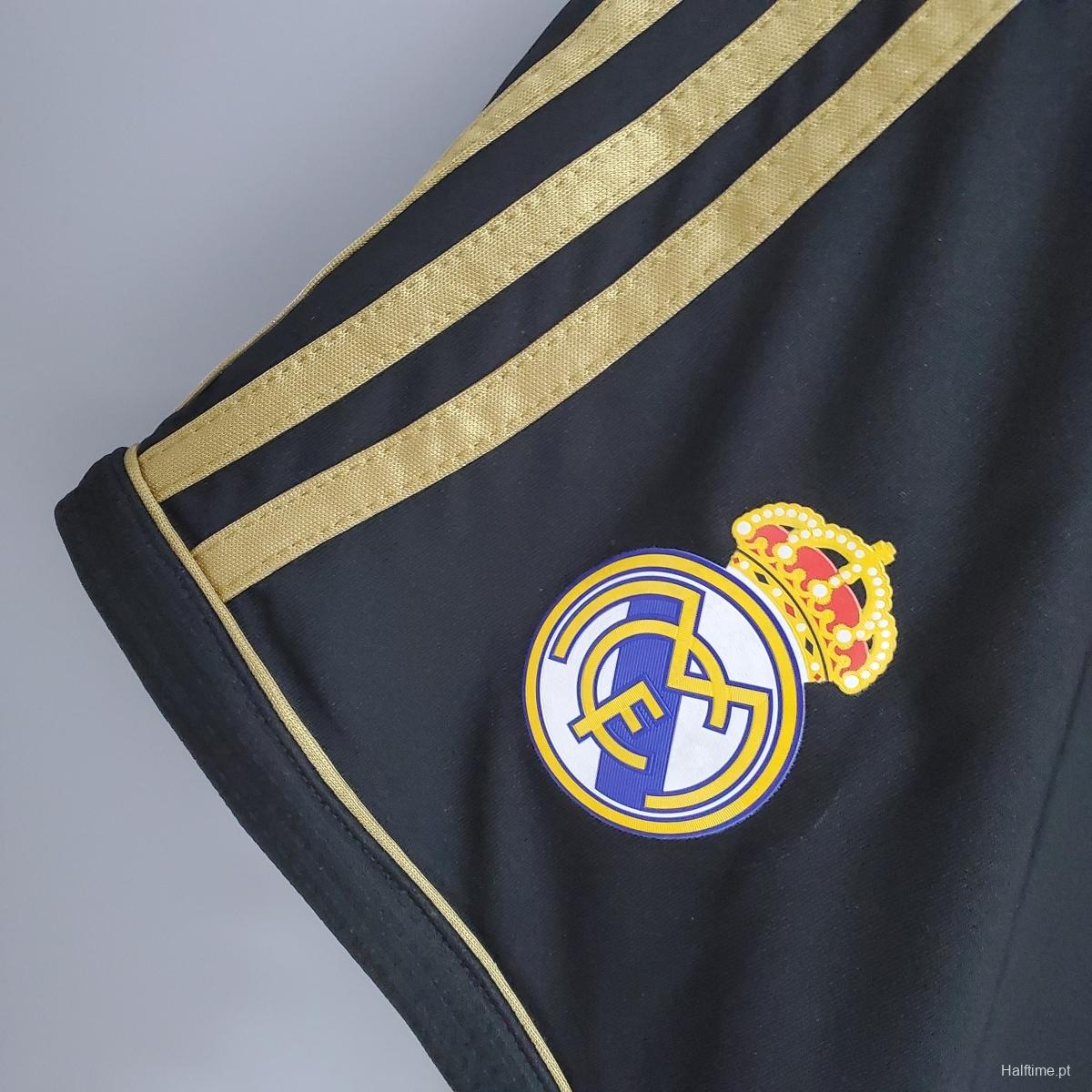 Retro shorts Real Madrid 11/12 away black Soccer Jersey