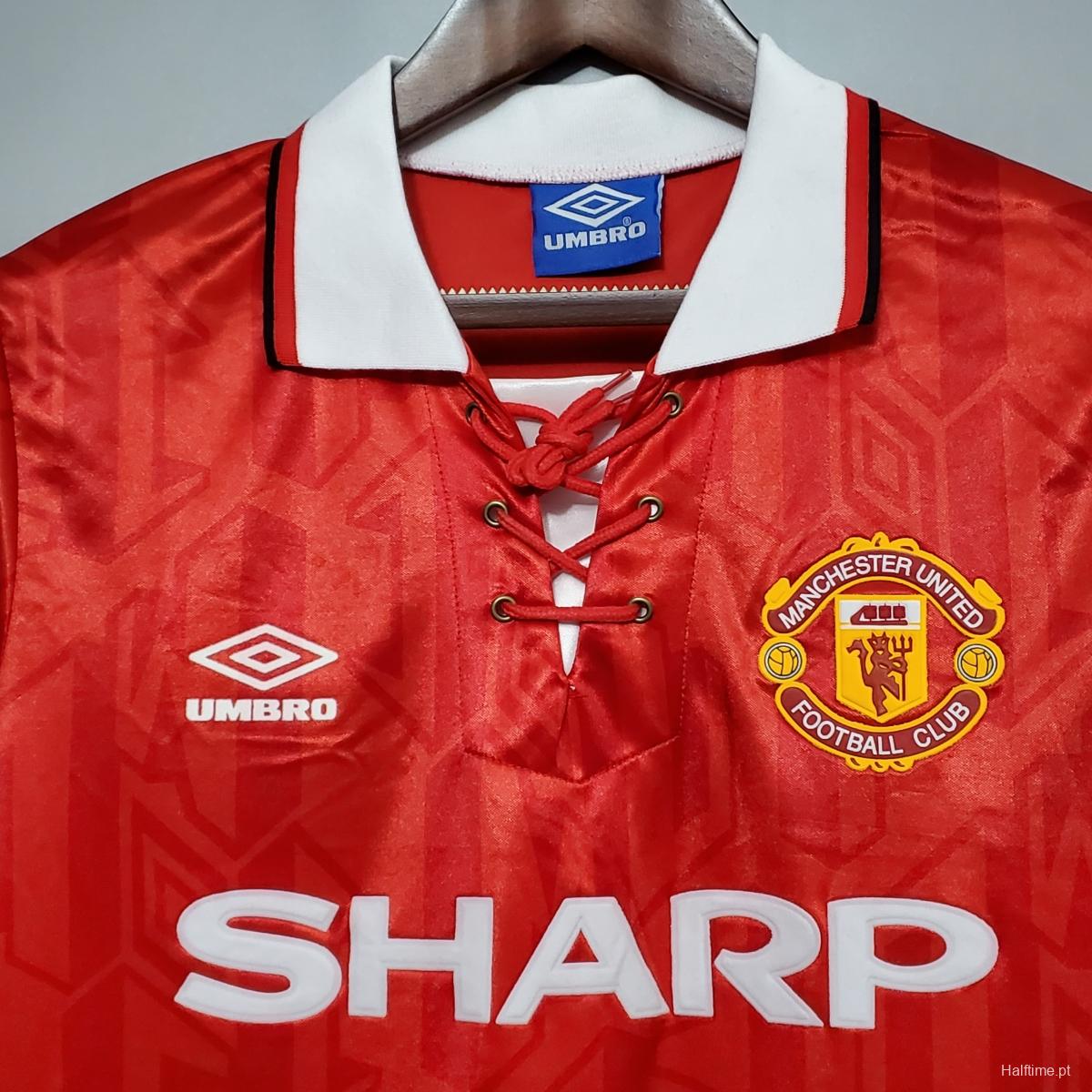 Retro 92/94 Manchester United home Soccer Jersey