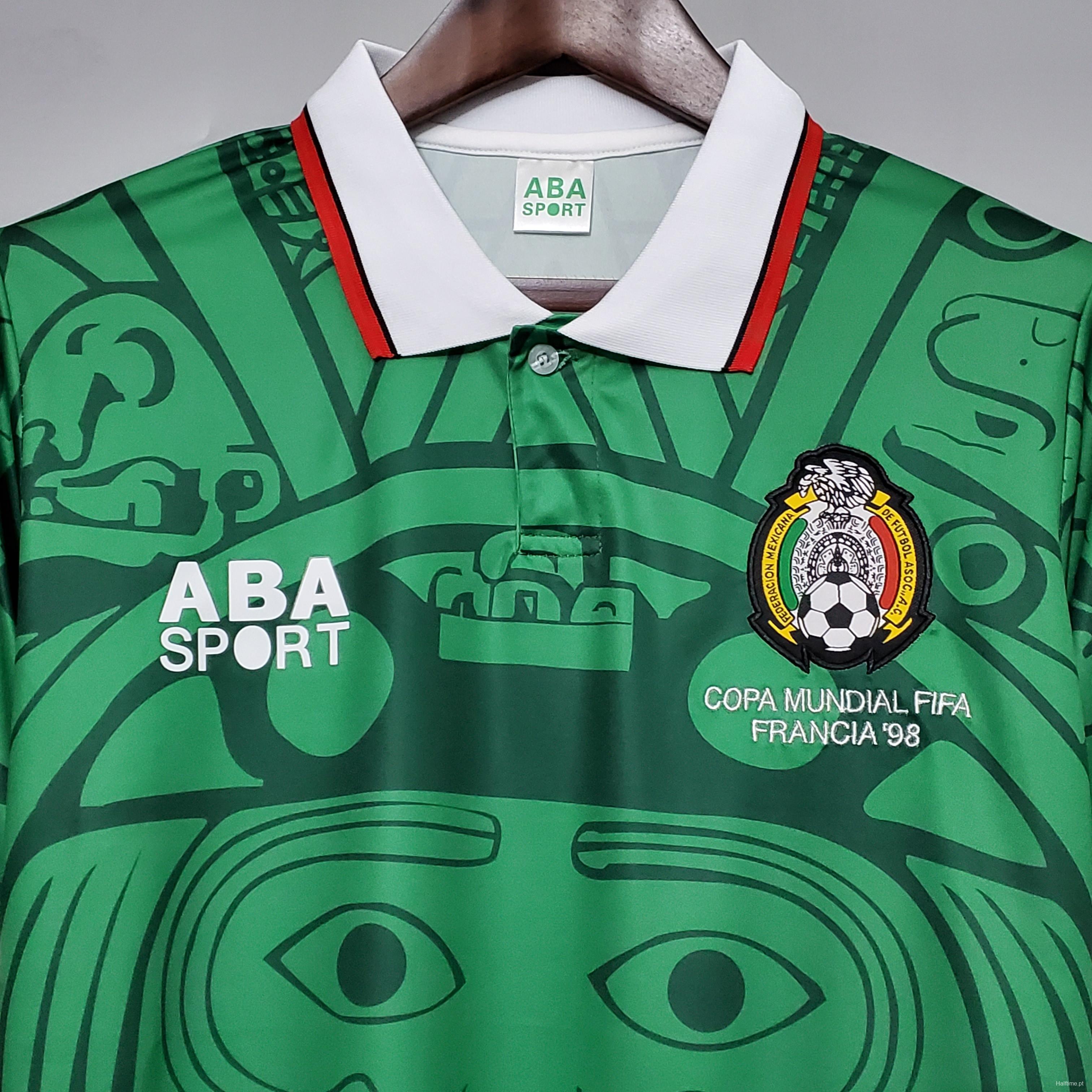 Retro 1998 Mexico home Soccer Jersey