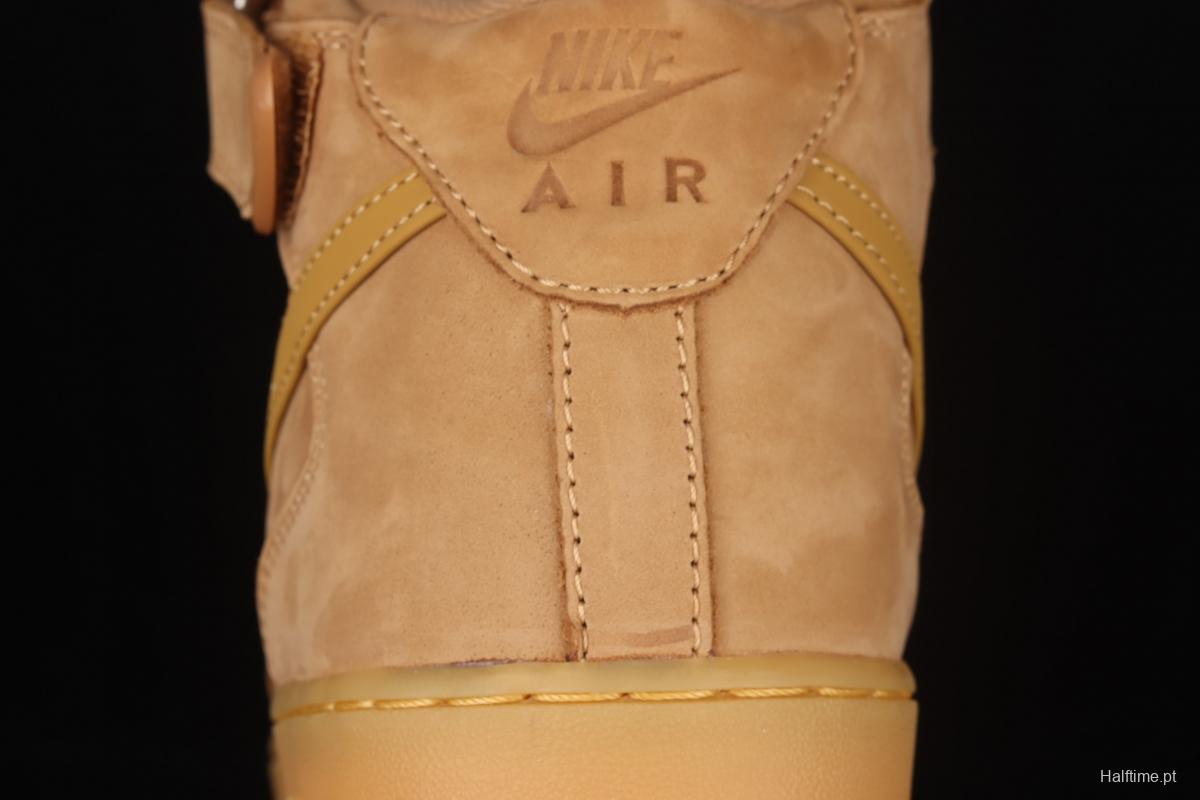 NIKE Air Force 11607 Mid wheat suede Zhongbang casual board shoes DJ9158-200