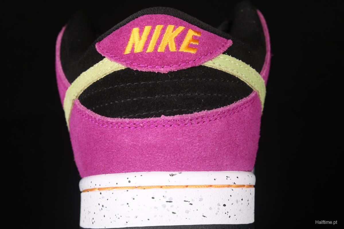 NIKE DUNK SB Low SP black rose red retro low-top leisure sports skateboard shoes BQ6817-501