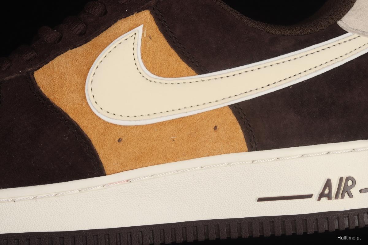 NIKE Air Force 1o07 Low beige brown low-top casual board shoes NT9986-008