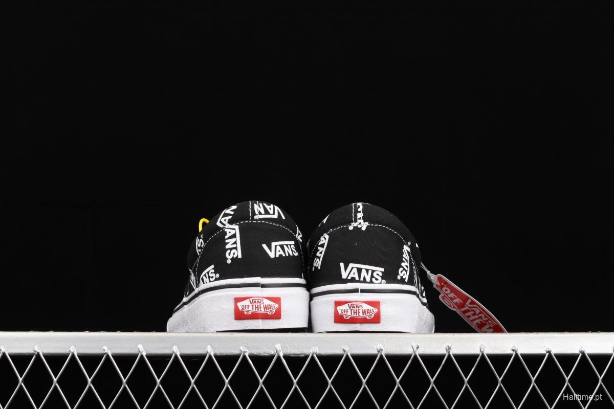 Vans Era's new classic black-and-white LOGO letter printed lightweight low-top shoes VN0A54F1QW7