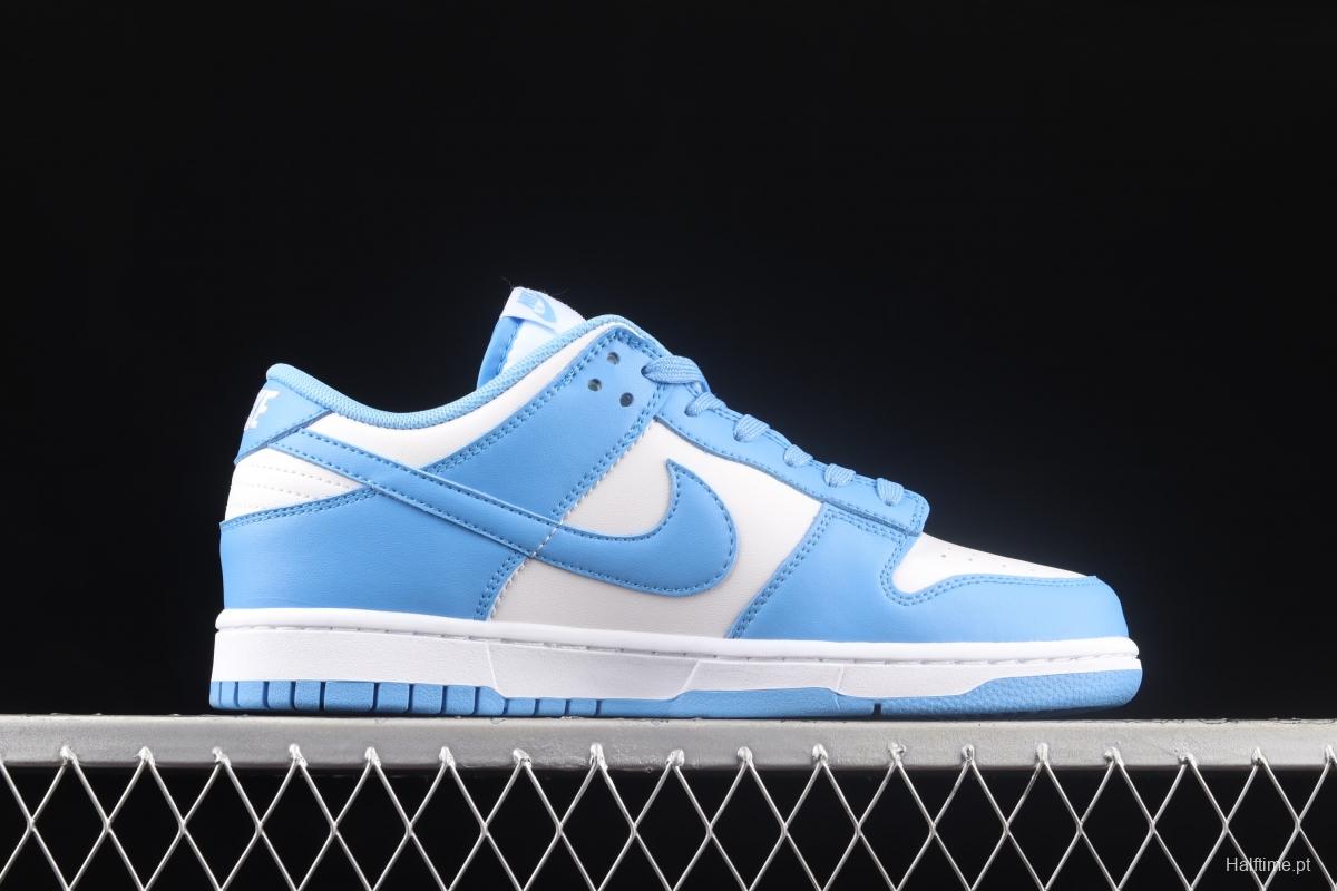 NIKE DUNK Low University Blue White Blue North Carolina White Blue Slam Dunk Series low side Leisure Sports Skateboard shoes DD1391-102