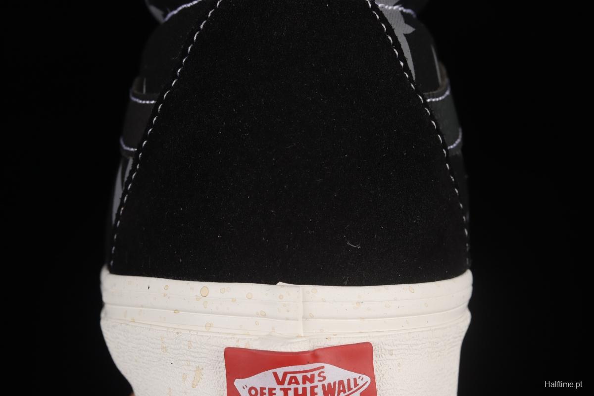 Vans Sk8-Hi Anaheim checkerboard maple leaf print high-top casual shoes VN000D5IB8C