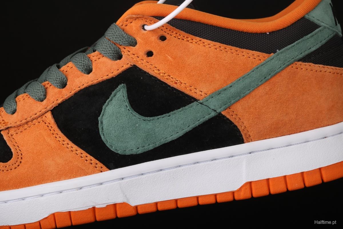 NIKE SB DUNK Low SP Ceramic dunk series carrot yellow and black low-side leisure sports skateboard shoes DA1469-001