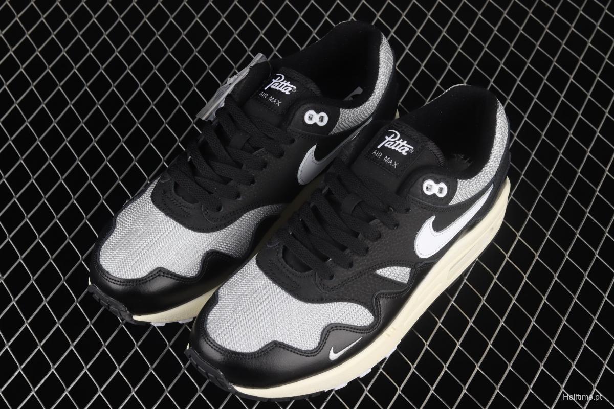 Patta x Nike Air Max 1 joint style half-palm air cushion retro running shoes DQ0299-001