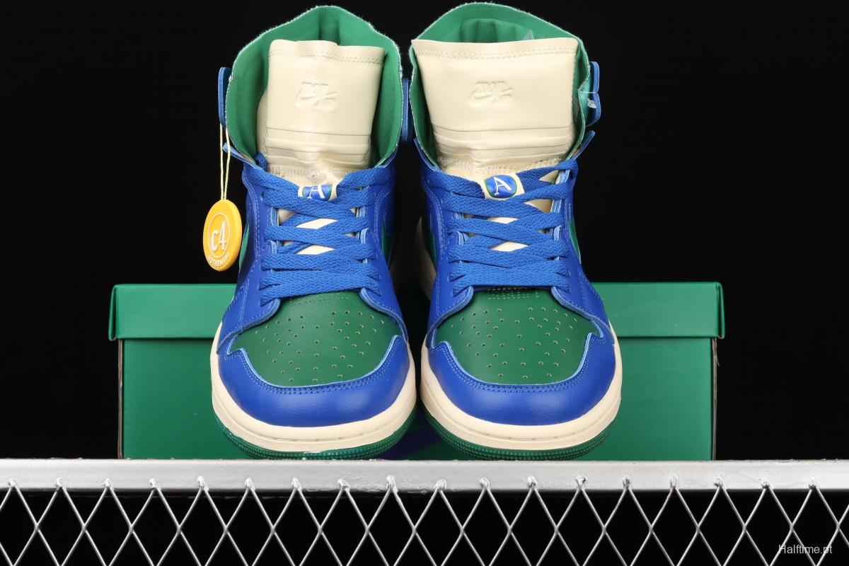 Air Jordan 1 Zoom Comfort blue green California high top classic retro culture leisure sports basketball shoes DJ1199-400