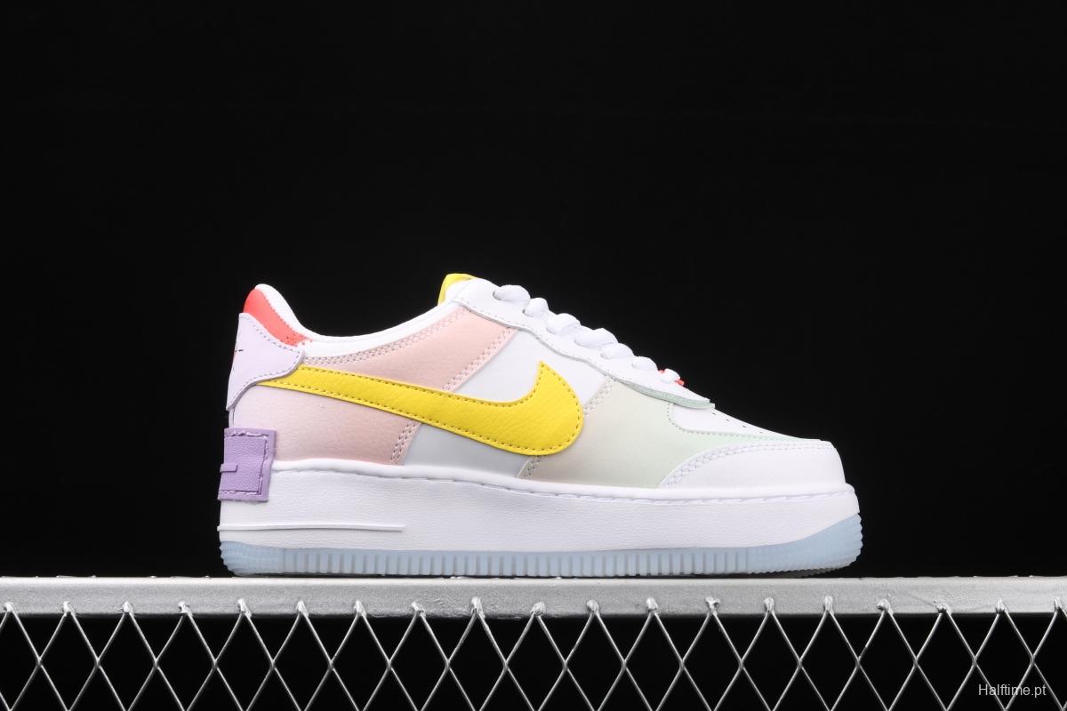 NIKE Air Force 1 ShAdidasow light weight heightened low-top board shoes CW2630-141,