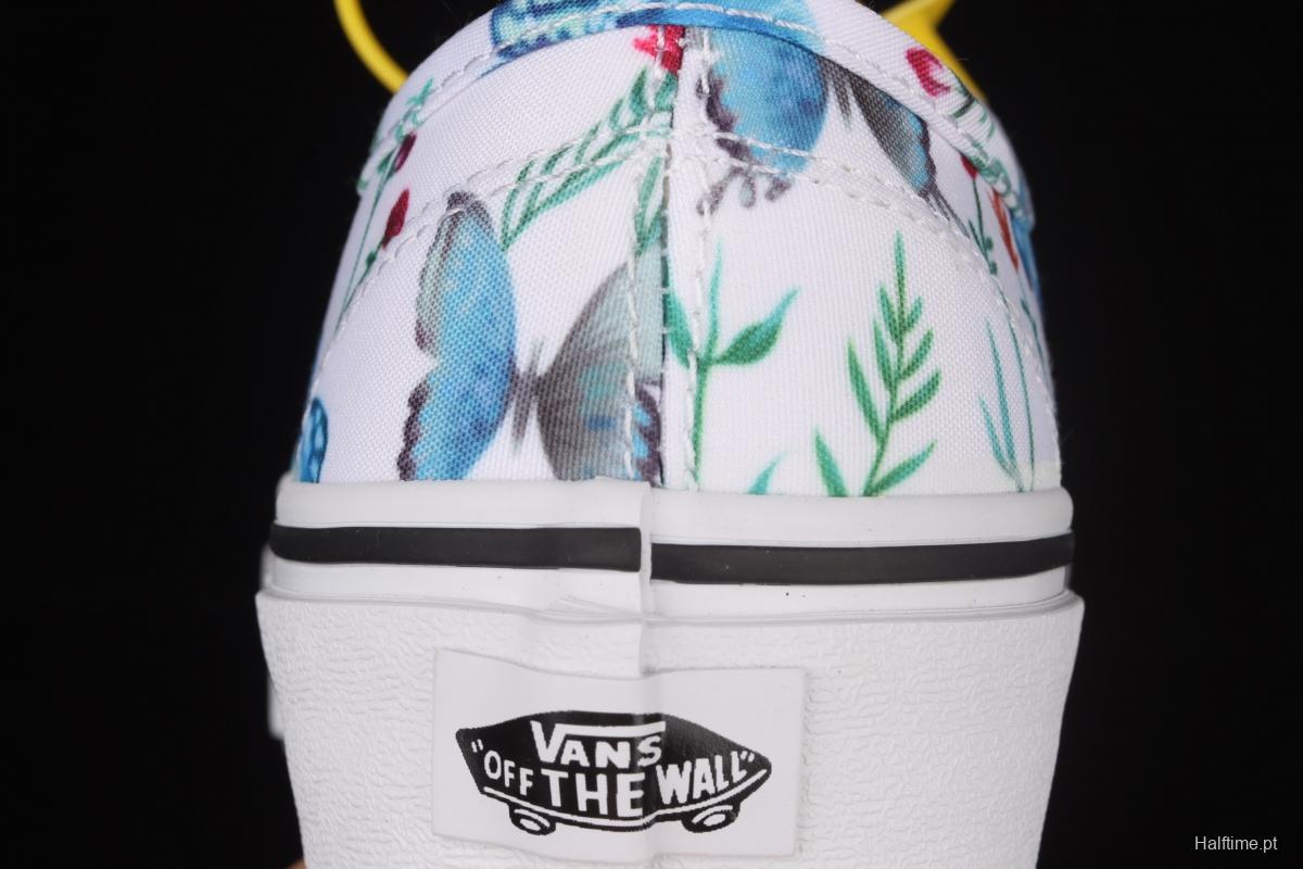 Vans Authentic butterfly pattern drawing low-top casual board shoes VN0A5HZSUC0