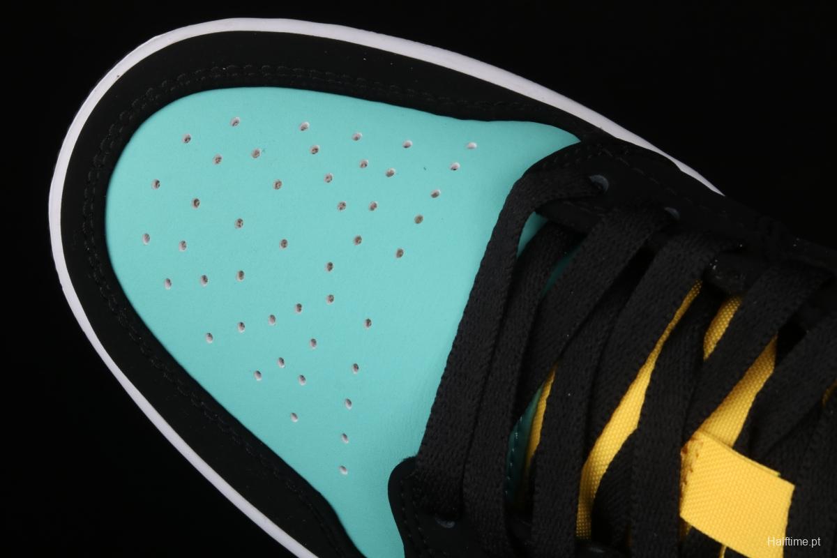 Air Jordan 1 Low Black Blue Yellow Tiffany CK3022-013