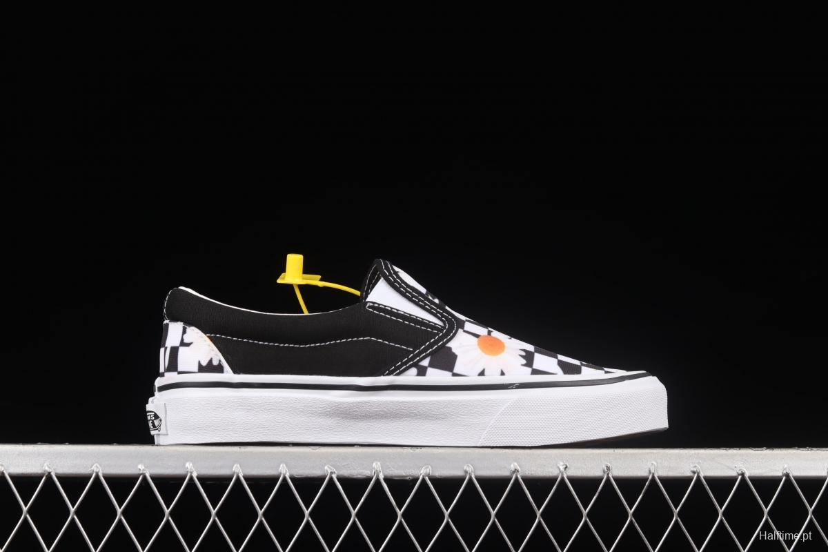 Vans Era black and white checkerboard daisies Loafers Shoes canvas shoes VN0A5JMHB0B