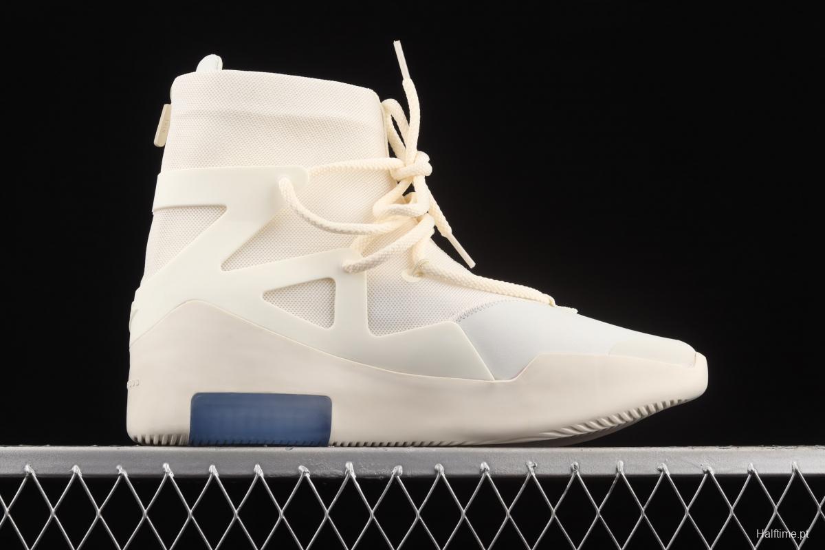 FOG x Air Fear of God 1 Oatmeal co-signed Gao Bang Pearl White Color AR4237-100