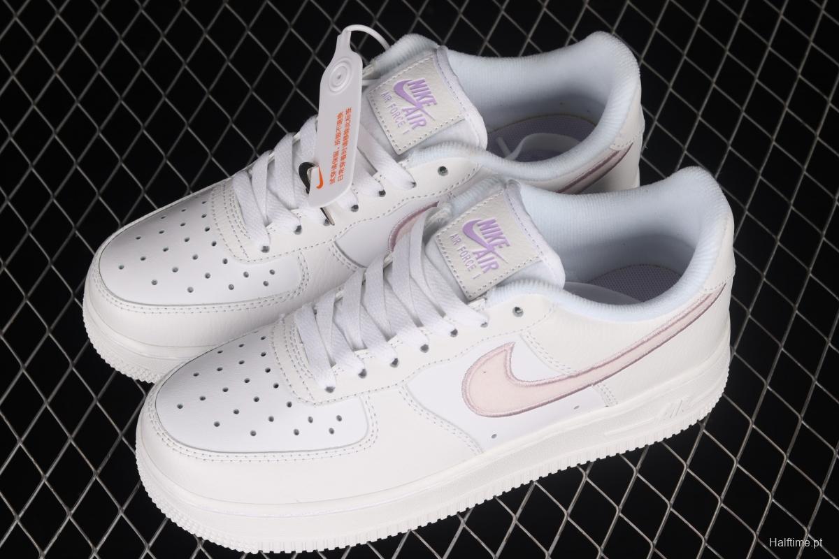 NIKE Air Force 1x 07 Low white light purple hook low top casual board shoes DN5056-100