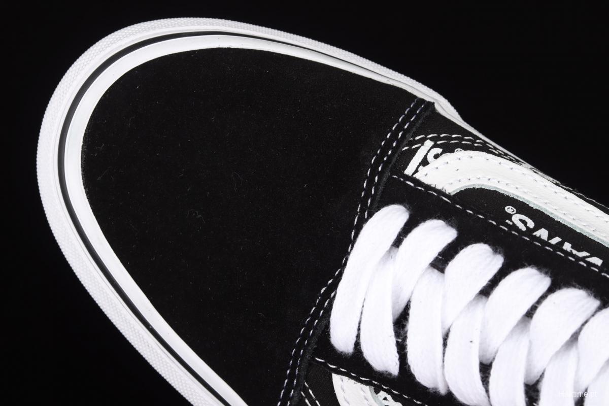 Vans Old Skool classic black and white LOGO letter printed low upper board shoes VN0A3WKTQW7