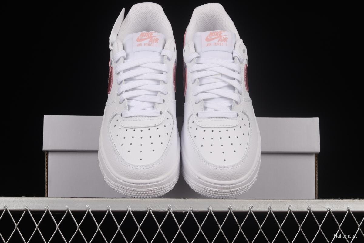 NIKE Air Force 1'07 Low White Rose Pink Low Casual Sneakers CT3839-104