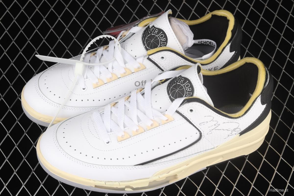 OFF-White x Air Jordan 2 Low SP AJ2 Joe 2 Milk White Joint style Basketball shoes DJ4375-101