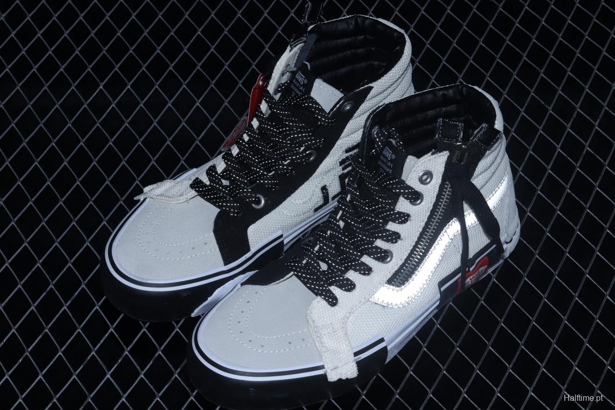 Vans Vault Sk8-Hi Reissue Ca deconstruction high top 3M reflective canvas vulcanized shoes VN0A3WM1TUU