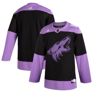 Women's Black Hockey Fights Cancer Practice Team Jersey