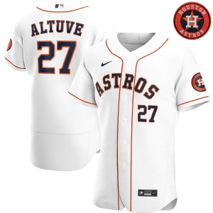 Men's Jose Altuve White Home 2020 Authentic Player Team Jersey