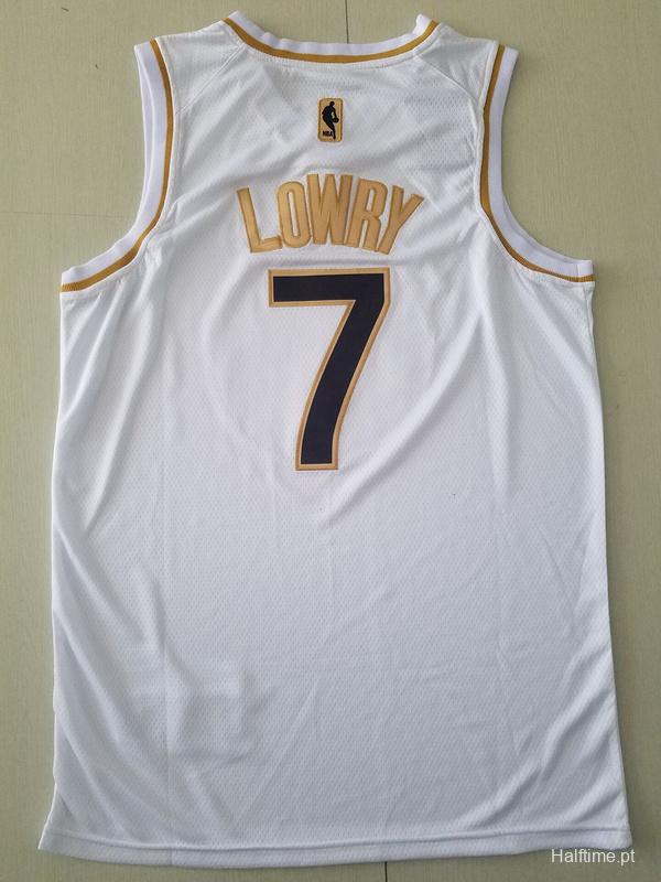 Kyle Lowry 7 White Golden Edition Jersey