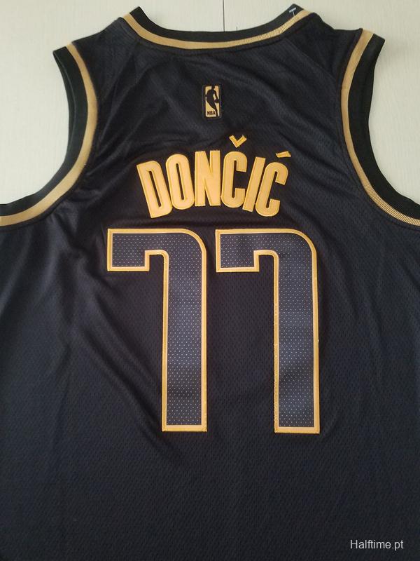 Luka Dončić 77 Black Golden Edition Jersey