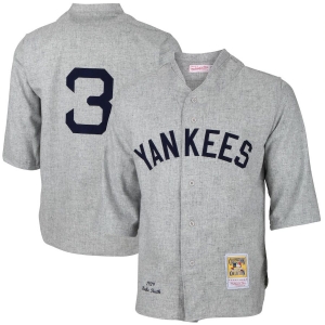 Mens Babe Ruth Gray Throwback Jersey