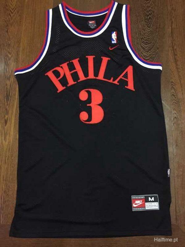 Men's Allen Iverson Black Retro Classic Team Jersey