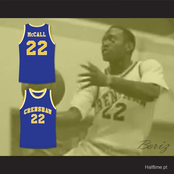 Quincy McCall 22 Crenshaw High School Blue Basketball Jersey Love and Basketball