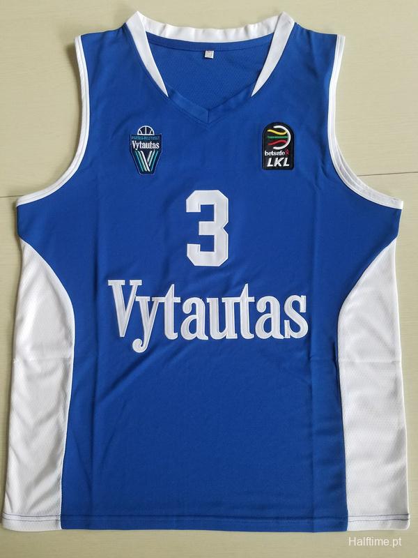 LiAngelo Ball 3 Lithuania Vytautas Blue Basketball Jersey