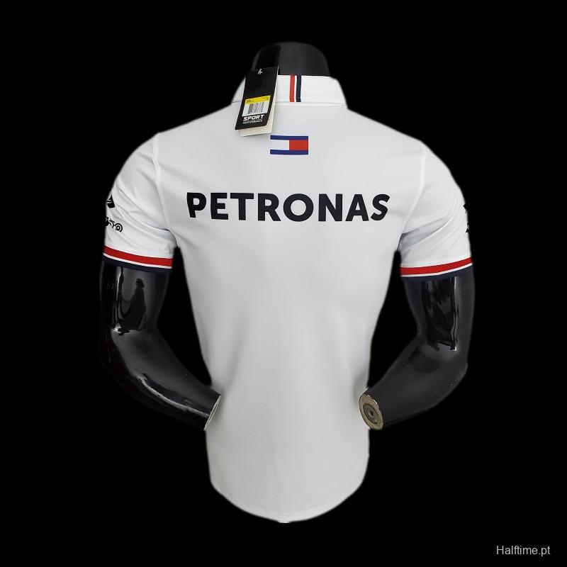 F1 Formula One 2022 Racing Suit Mercedes Polo White 