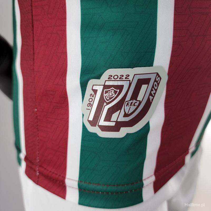 22/23 Kids Kit Fluminense Home Size16-28 Soccer Jersey