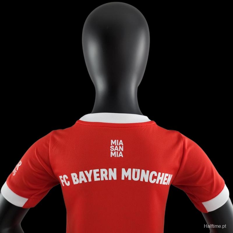 22/23 Kids Kit Bayern Munich Home SIZE16-28 Soccer Jersey