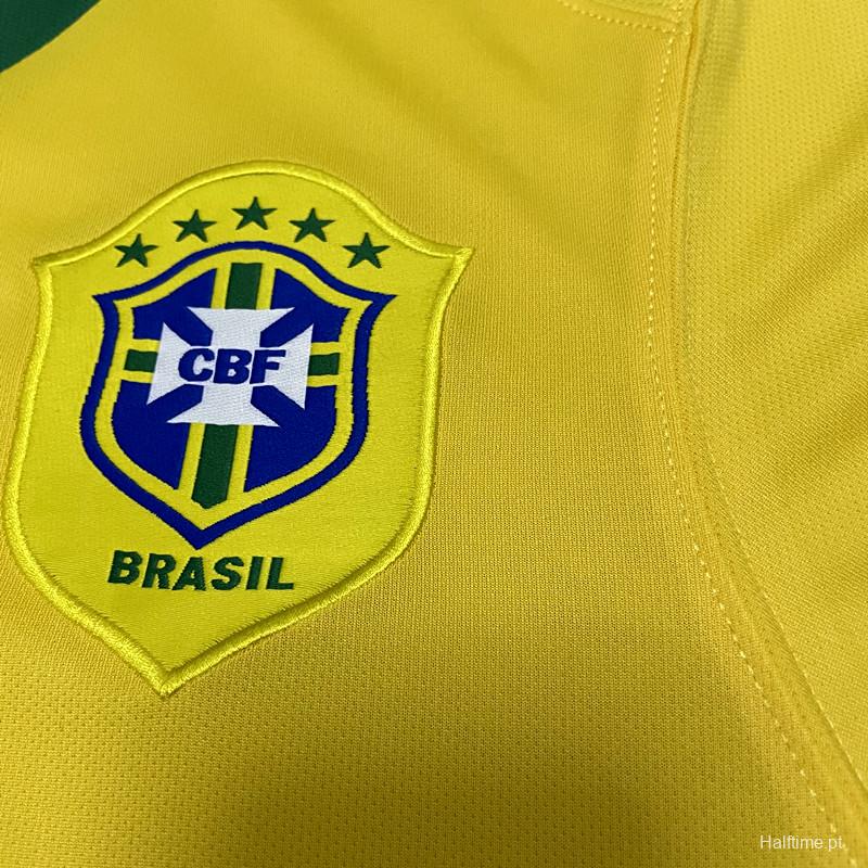 Retro 2006 Brazil Home Soccer Jersey