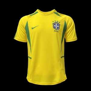 Retro 2002 Brazil Home Soccer Jersey