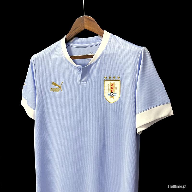 2022 Uruguay Home Soccer Jersey