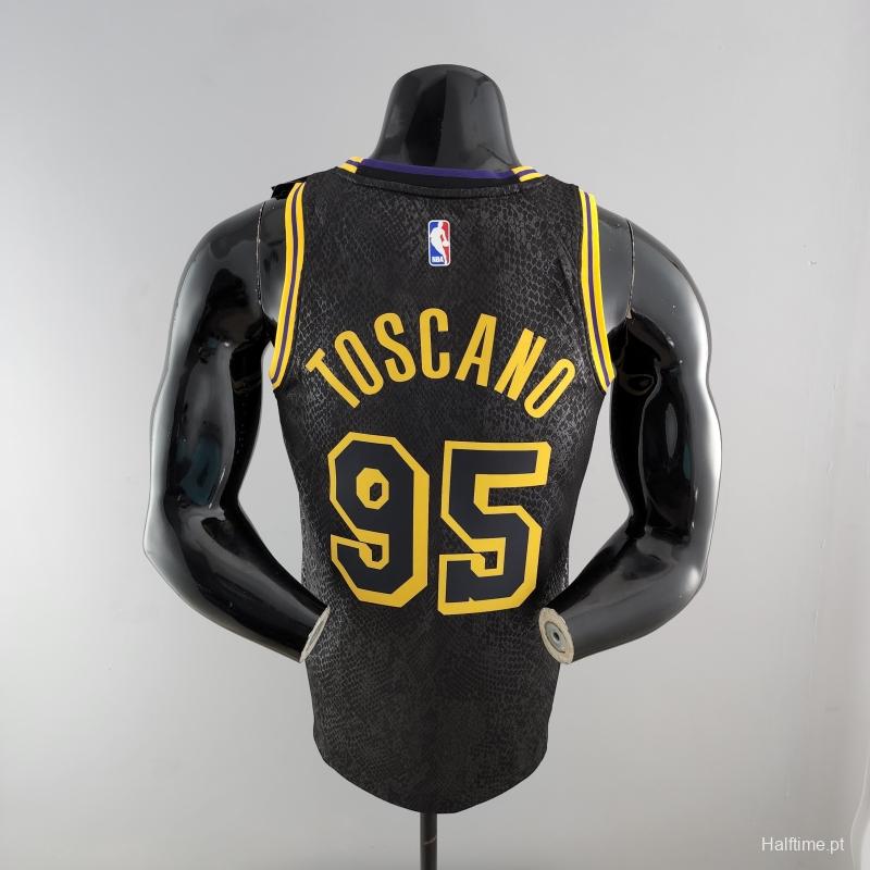 TOSCANO#95 Los Angeles Lakers Black NBA Jersey