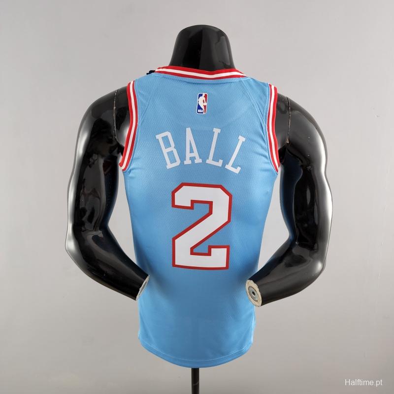 Chicago Bulls BALL#2 Blue NBA Jersey