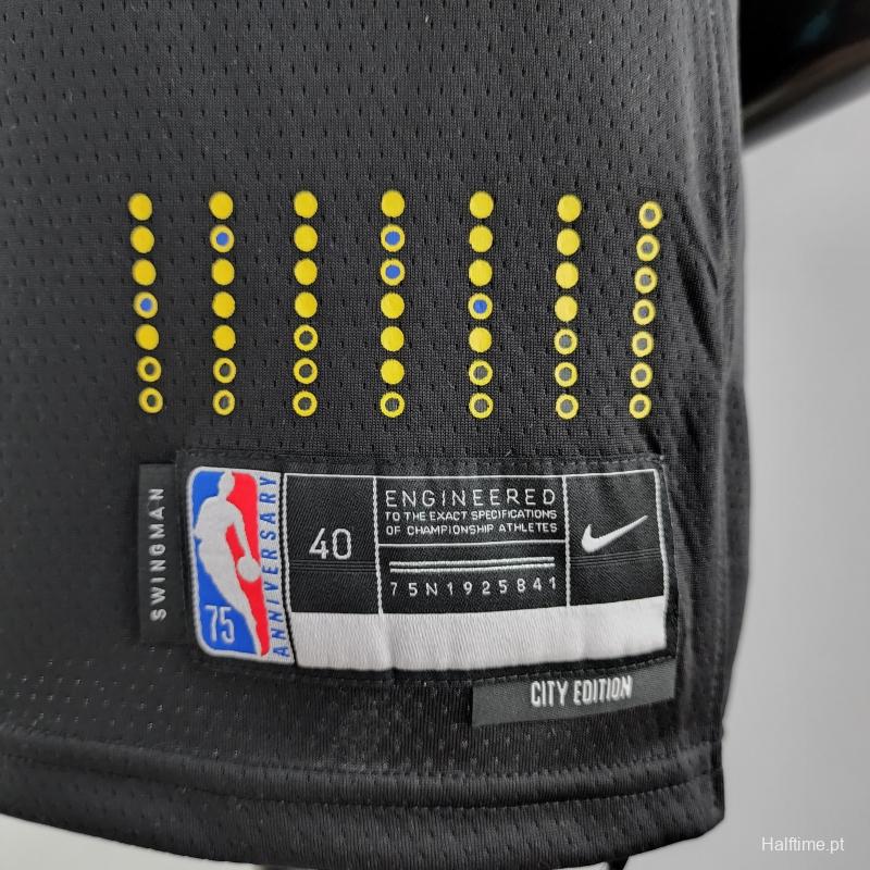 2022 75th Anniversary KUMINGA #00 Warriors City Edition Black NBA Jersey