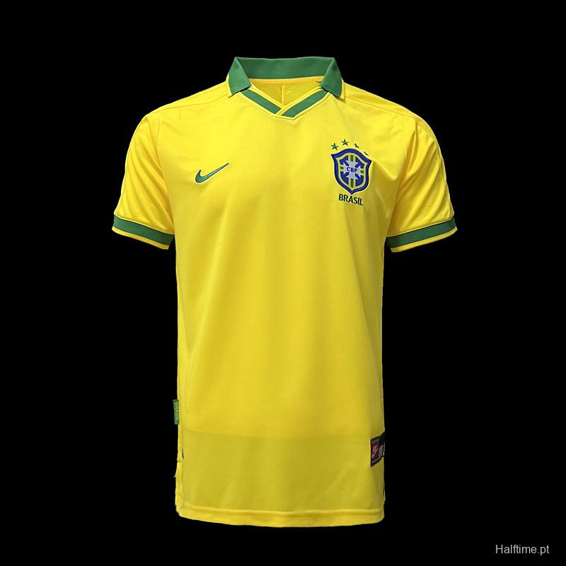 Retro 1997 Brazil Home Soccer Jersey