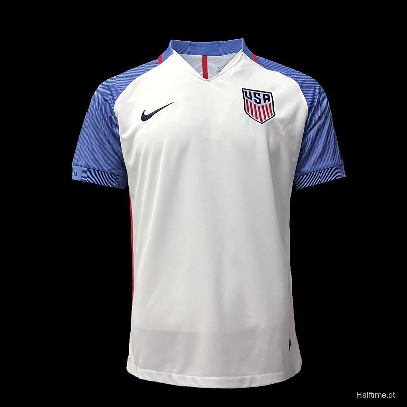 Retro 2016 USA Home Soccer Jersey