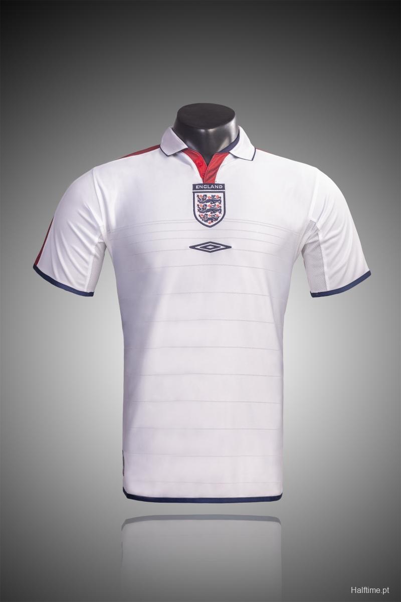 Retro 2004 England Home Soccer Jersey