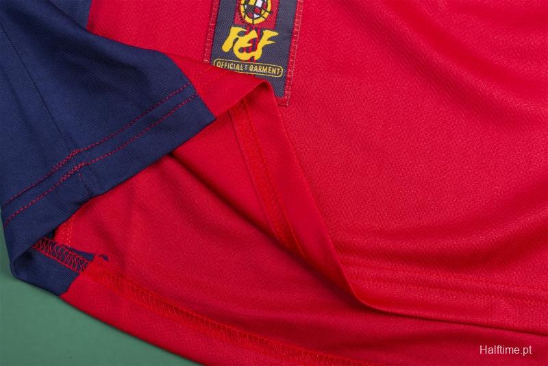 Retro 1998 Spain Home Soccer Jersey