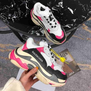 Men Balenciaga Triple-S Sneaker White/Black/Purple