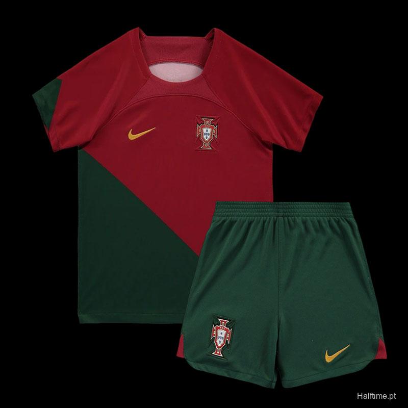 2022 Portugal Home Kids Jersey