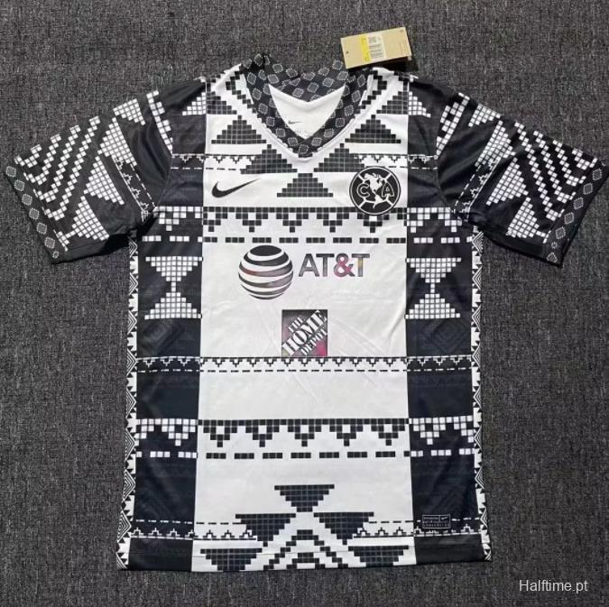 22 23 Club America Black/White Training Jersey