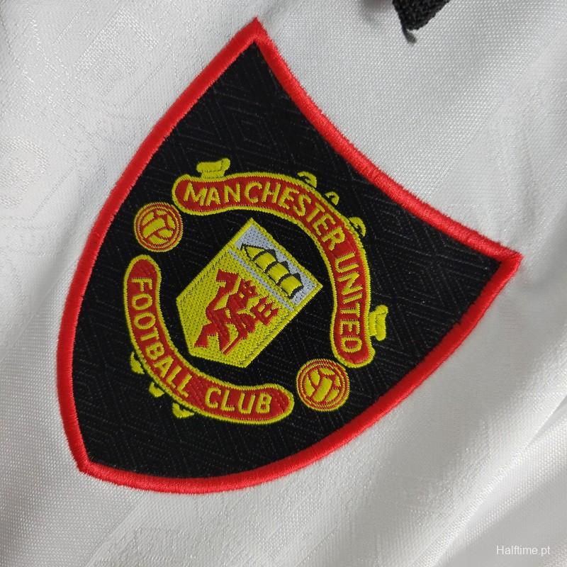 Retro 97-99 Manchester United White Jersey